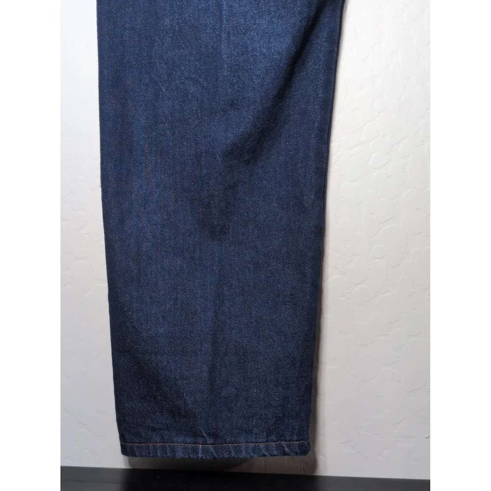 RUSTLER Men's Size 42x30 Blue Jeans 100% Cotton Denim Pants 5 Pockets Zipper Fly